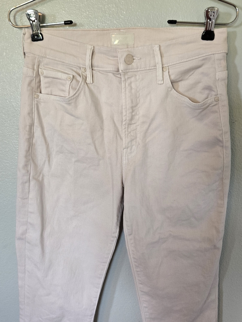 Mother | Off White Straight Leg The Insider Flood Jeans Size 27 - Picture 2 of 12